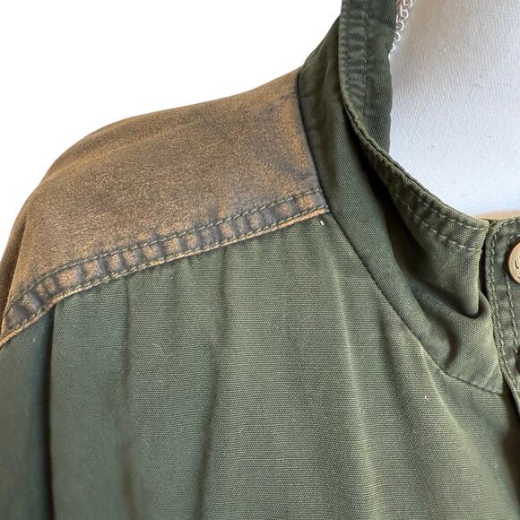 Legendary Whitetails Jacket Coat Mens 2XLT Green Faux Leather Patches Barn Chore - Picture 5 of 11